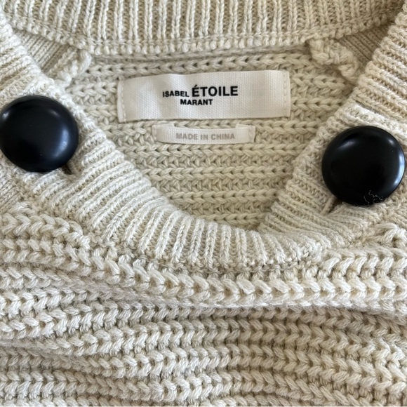 Isabel Marant Etoile Koyle Sweater - Heathered Ivory - Size 34 - Picture 5 of 12